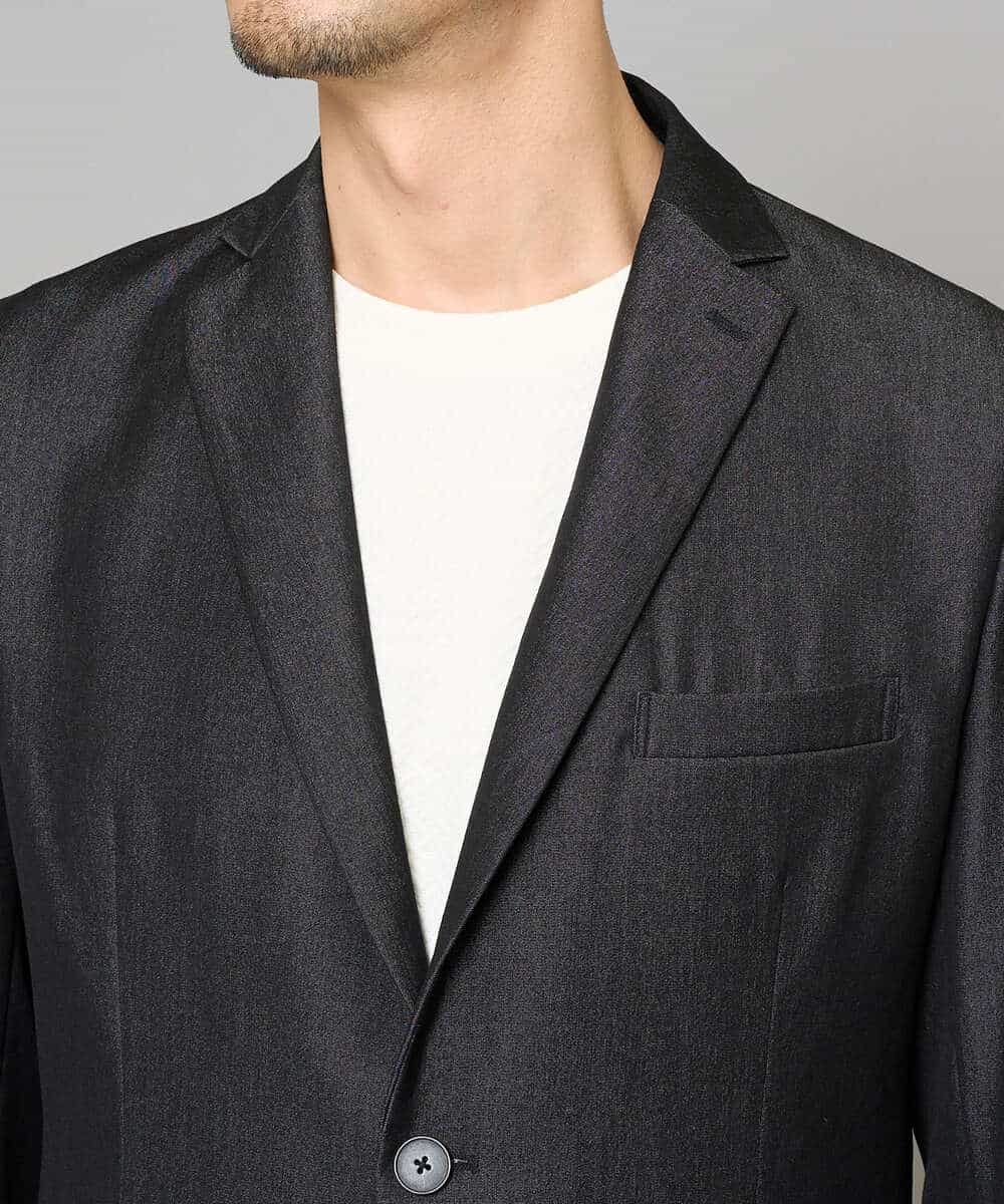 KHJGD35119 a.v.v MEN(アー・ヴェ・ヴェ) 【イージーケア/接触冷感】デニムライクストレッチスマートジャケット ダークグレー