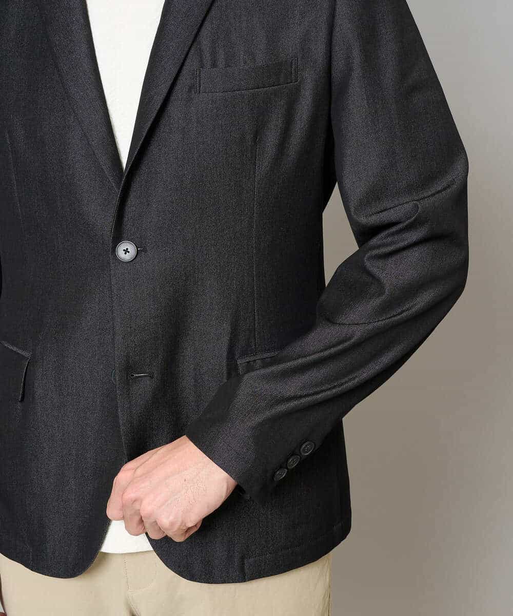 KHJGD35119 a.v.v MEN(アー・ヴェ・ヴェ) 【イージーケア/接触冷感】デニムライクストレッチスマートジャケット ダークグレー