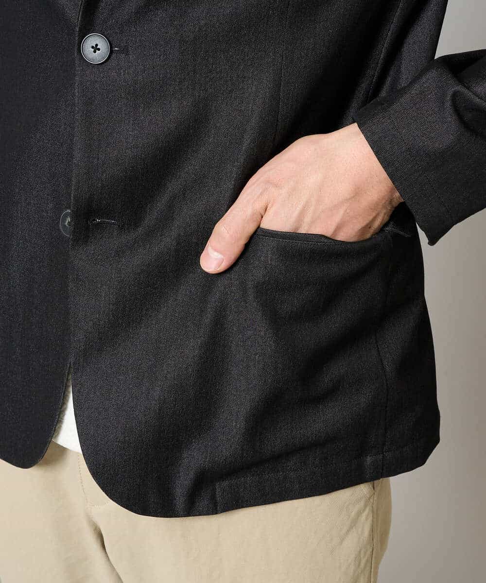 KHJGD35119 a.v.v MEN(アー・ヴェ・ヴェ) 【イージーケア/接触冷感】デニムライクストレッチスマートジャケット ダークグレー