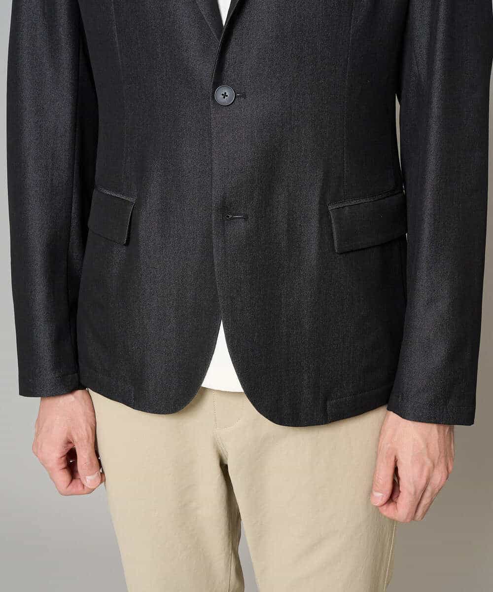 KHJGD35119 a.v.v MEN(アー・ヴェ・ヴェ) 【イージーケア/接触冷感】デニムライクストレッチスマートジャケット ダークグレー