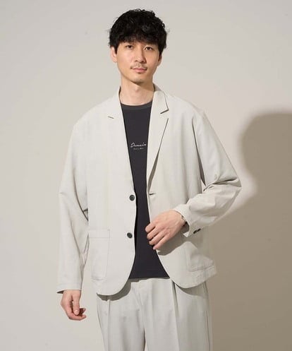 KHJGD40109 a.v.v MEN 【イージーケア/洗濯機で洗える/接触冷感/吸水速乾/UVカット/ストレッチ】リライトテーラードジャケット