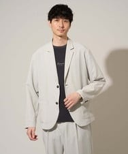 KHJGD40109 a.v.v MEN(アー・ヴェ・ヴェ) 【イージーケア/洗濯機で洗える/接触冷感/吸水速乾/UVカット/ストレッチ】リライトテーラードジャケット ライトグレー