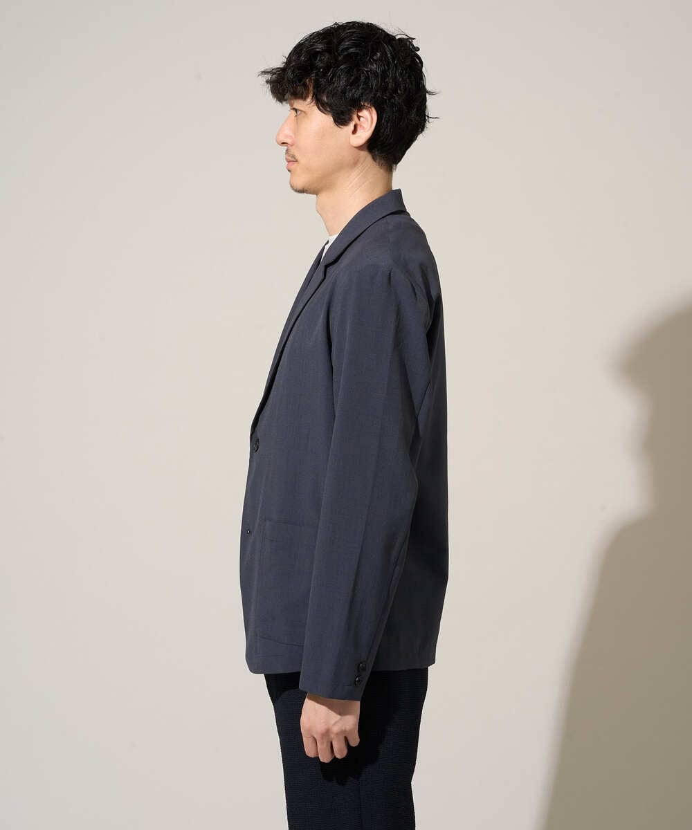 KHJGD40109 a.v.v MEN(アー・ヴェ・ヴェ) 【イージーケア/洗濯機で洗える/接触冷感/吸水速乾/UVカット/ストレッチ】リライトテーラードジャケット ダークグレー