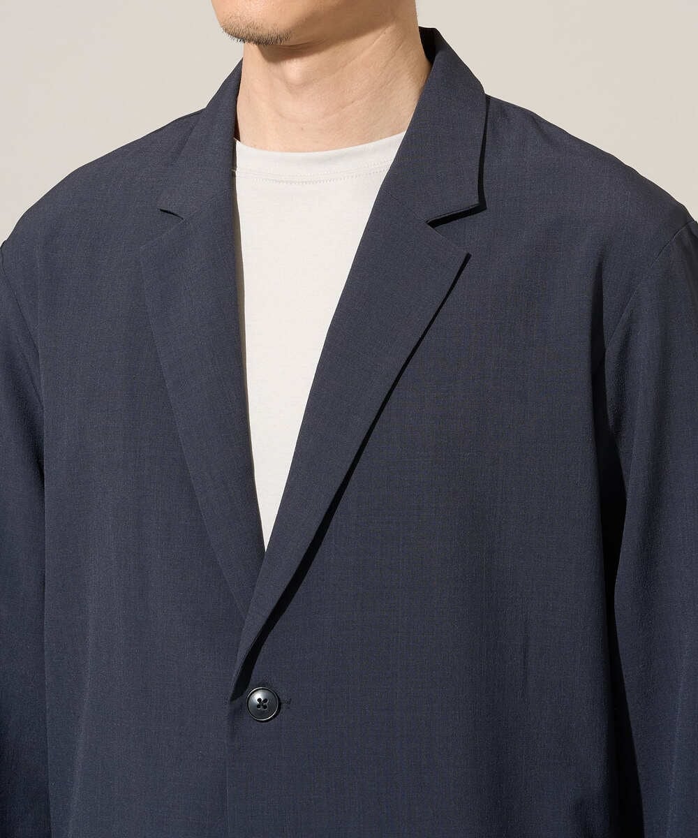 KHJGD40109 a.v.v MEN(アー・ヴェ・ヴェ) 【イージーケア/洗濯機で洗える/接触冷感/吸水速乾/UVカット/ストレッチ】リライトテーラードジャケット ダークグレー