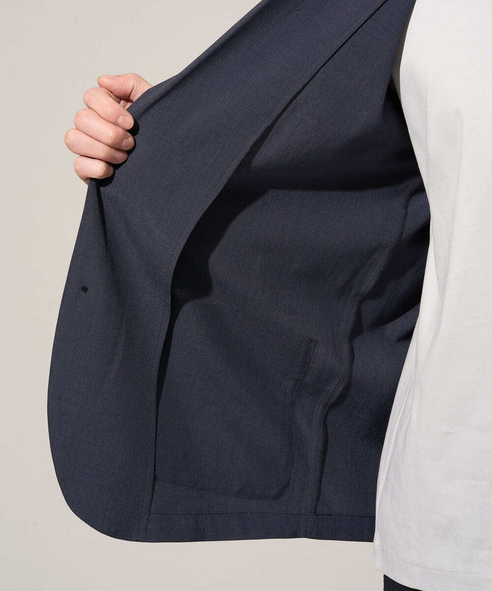 KHJGD40109 a.v.v MEN(アー・ヴェ・ヴェ) 【イージーケア/洗濯機で洗える/接触冷感/吸水速乾/UVカット/ストレッチ】リライトテーラードジャケット ダークグレー