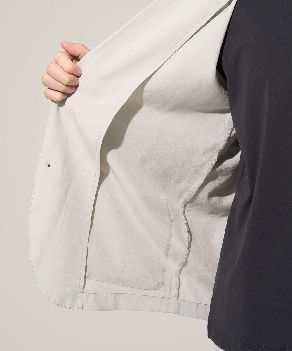 KHJGD40109 a.v.v MEN(アー・ヴェ・ヴェ) 【イージーケア/洗濯機で洗える/接触冷感/吸水速乾/UVカット/ストレッチ】リライトテーラードジャケット ダークグレー