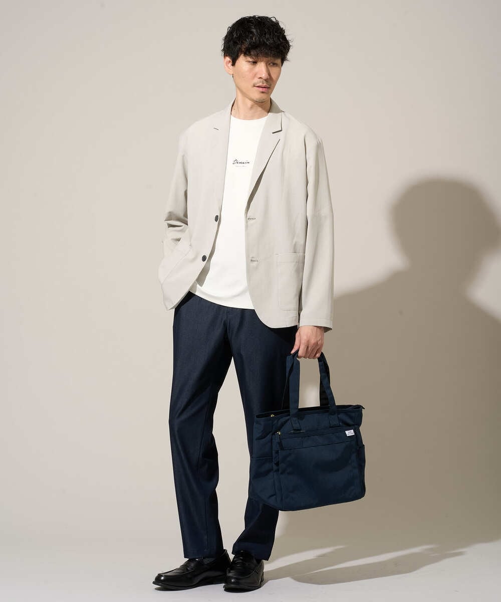 KHJGD40109 a.v.v MEN(アー・ヴェ・ヴェ) 【イージーケア/洗濯機で洗える/接触冷感/吸水速乾/UVカット/ストレッチ】リライトテーラードジャケット ダークグレー