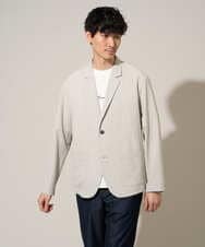 KHJGD40109 a.v.v MEN(アー・ヴェ・ヴェ) 【イージーケア/洗濯機で洗える/接触冷感/吸水速乾/UVカット/ストレッチ】リライトテーラードジャケット ダークグレー