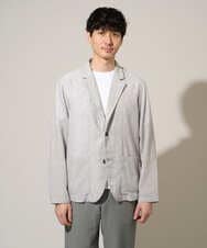 KHJGD41109 a.v.v MEN(アー・ヴェ・ヴェ) 【イージーケア/洗濯機で洗える/吸水速乾/接触冷感/シワになりにくい】メランジテーラードジャケット ライトグレー