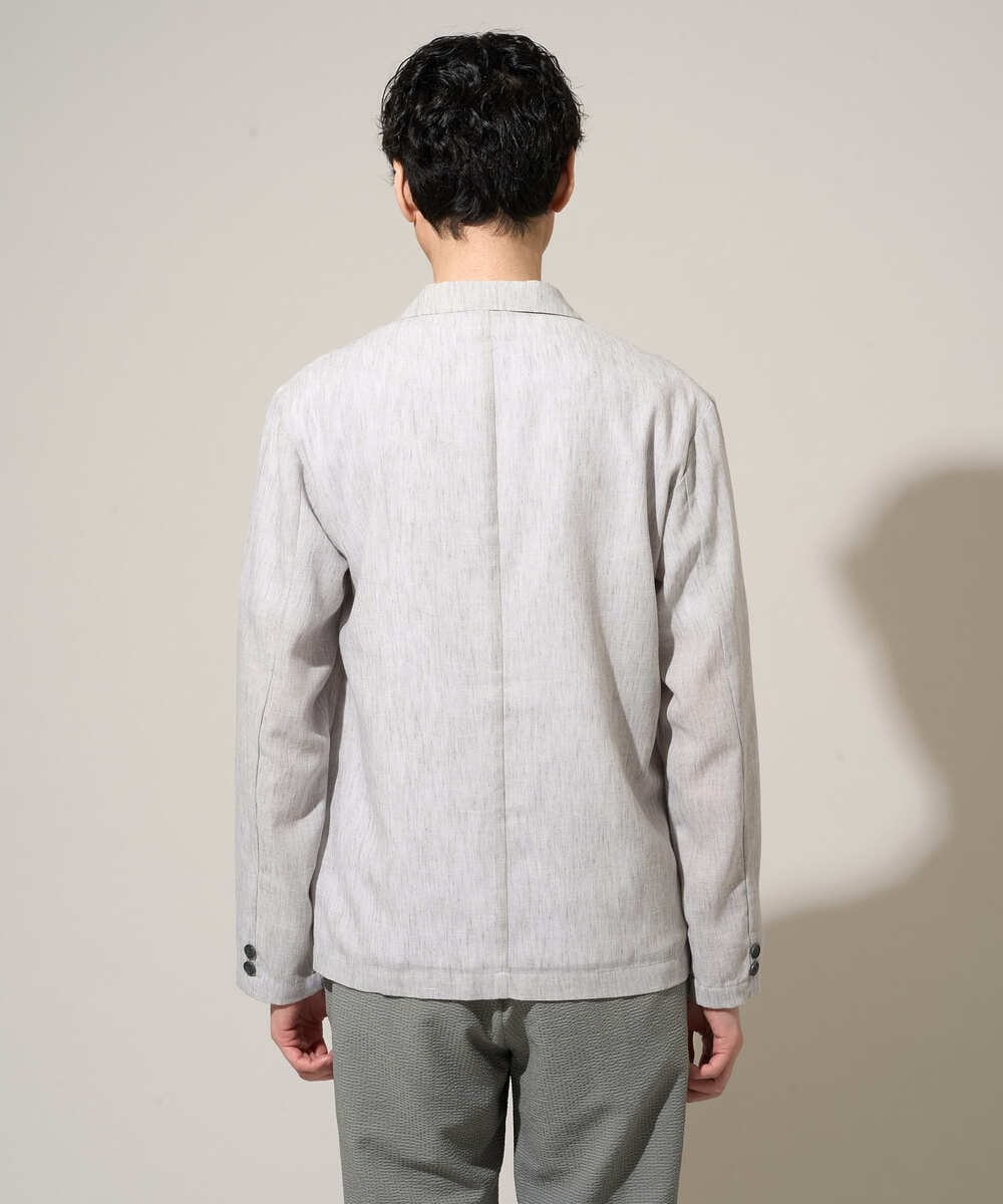 KHJGD41109 a.v.v MEN(アー・ヴェ・ヴェ) 【イージーケア/洗濯機で洗える/吸水速乾/接触冷感/シワになりにくい】メランジテーラードジャケット ダークグレー