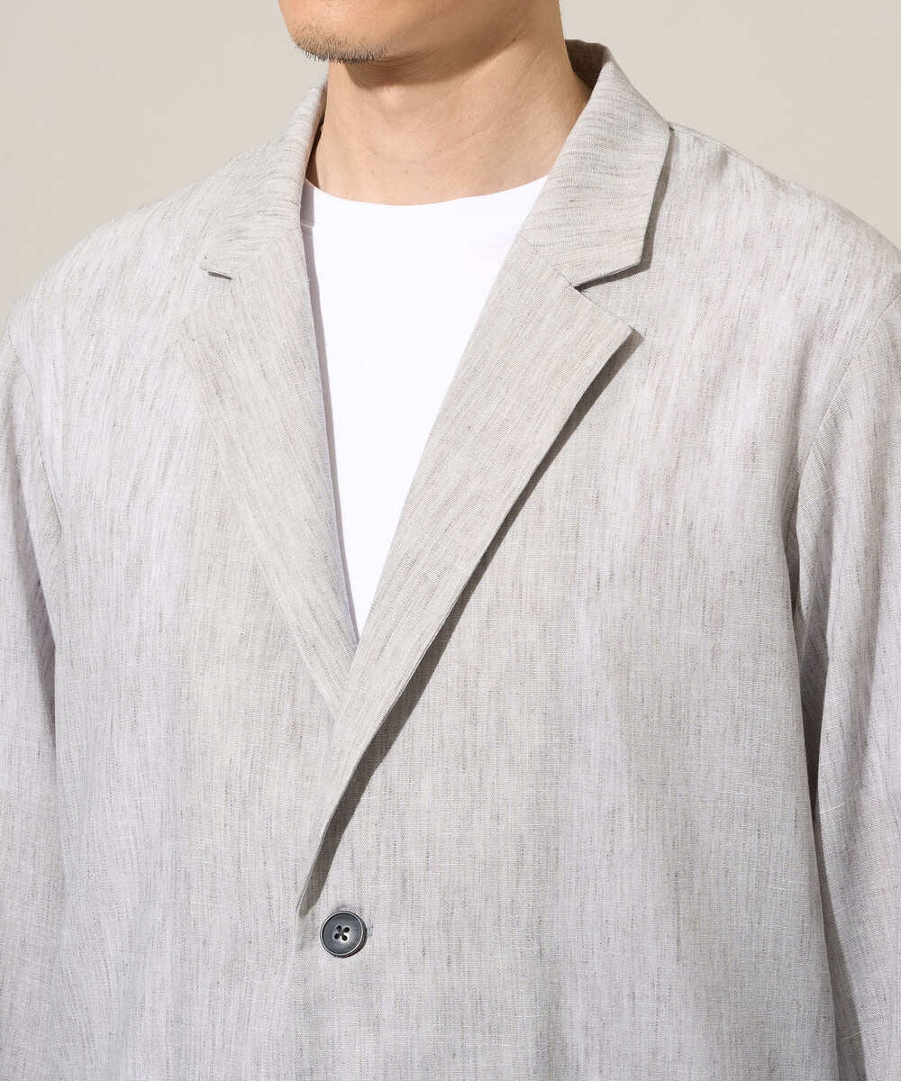 KHJGD41109 a.v.v MEN(アー・ヴェ・ヴェ) 【イージーケア/洗濯機で洗える/吸水速乾/接触冷感/シワになりにくい】メランジテーラードジャケット ダークグレー