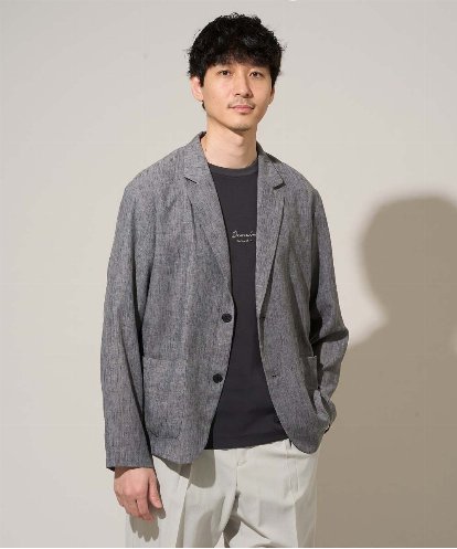 KHJGD41109 a.v.v MEN 大人の初夏ジャケット【イージーケア/洗濯機で洗える/吸水速乾/接触冷感/シワになりにくい】メランジテーラードジャケット