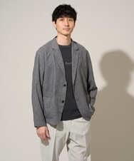 KHJGD41109 a.v.v MEN(アー・ヴェ・ヴェ) 【イージーケア/洗濯機で洗える/吸水速乾/接触冷感/シワになりにくい】メランジテーラードジャケット ダークグレー