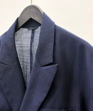 KHJGD42129 a.v.v MEN(アー・ヴェ・ヴェ) 【洗濯機で洗える】シアーダブルブレストジャケット ネイビー