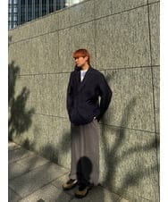 KHJGD42129 a.v.v MEN(アー・ヴェ・ヴェ) 【洗濯機で洗える】シアーダブルブレストジャケット ネイビー