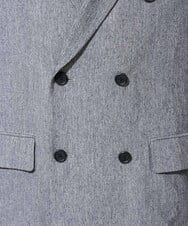 KHJGD43129 a.v.v MEN(アー・ヴェ・ヴェ) 【洗濯機で洗える/ストレッチ】シアーメランジダブルプレストジャケット グレー