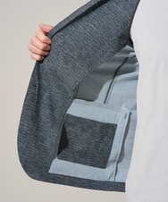 KHJGD74129 a.v.v MEN(アー・ヴェ・ヴェ) 【イージーケア/洗濯機で洗える/速乾/毛玉になりにくい/ストレッチ】サッカーハニカムプリントスマートジャケット ネイビー