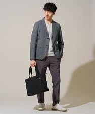 KHJGD74129 a.v.v MEN(アー・ヴェ・ヴェ) 【イージーケア/洗濯機で洗える/速乾/毛玉になりにくい/ストレッチ】サッカーハニカムプリントスマートジャケット ネイビー