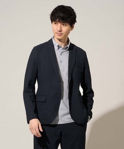 KHJGD76119 a.v.v MEN 【イージーケア/洗濯機で洗える/吸水速乾/毛玉になりにくい】シアサッカースマートジャケット