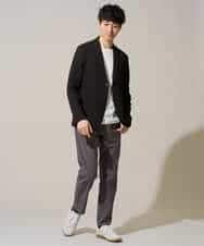 KHJGD76119 a.v.v MEN(アー・ヴェ・ヴェ) 【イージーケア/洗濯機で洗える/吸水速乾/毛玉になりにくい】シアサッカースマートジャケット ブラック