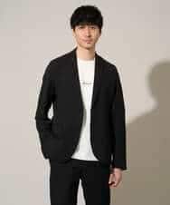 KHJGD76119 a.v.v MEN(アー・ヴェ・ヴェ) 【イージーケア/洗濯機で洗える/吸水速乾/毛玉になりにくい】シアサッカースマートジャケット ブラック