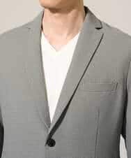 KHJGD76119 a.v.v MEN(アー・ヴェ・ヴェ) 【イージーケア/洗濯機で洗える/吸水速乾/毛玉になりにくい】シアサッカースマートジャケット ブラック