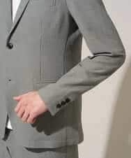 KHJGD76119 a.v.v MEN(アー・ヴェ・ヴェ) 【イージーケア/洗濯機で洗える/吸水速乾/毛玉になりにくい】シアサッカースマートジャケット ブラック