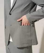 KHJGD76119 a.v.v MEN(アー・ヴェ・ヴェ) 【イージーケア/洗濯機で洗える/吸水速乾/毛玉になりにくい】シアサッカースマートジャケット ブラック