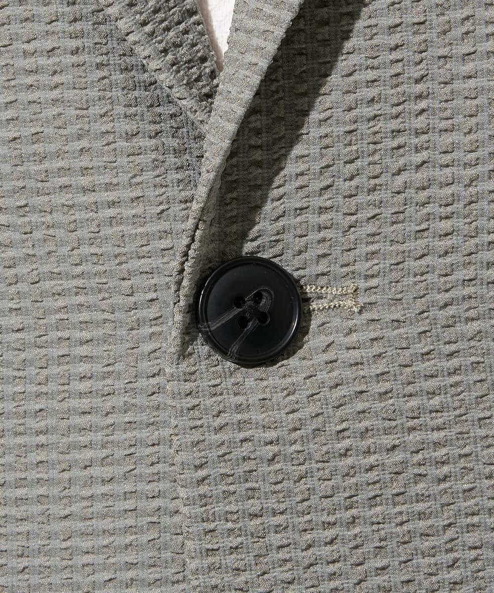 KHJGD76119 a.v.v MEN(アー・ヴェ・ヴェ) 【イージーケア/洗濯機で洗える/吸水速乾/毛玉になりにくい】シアサッカースマートジャケット ブラック