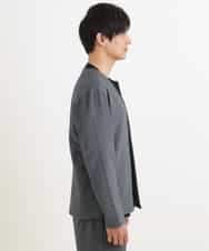 KHJGP50079 a.v.v MEN(アー・ヴェ・ヴェ) 【速乾】リラックススーツノーカラージャケット(セットアップ対応) ネイビー