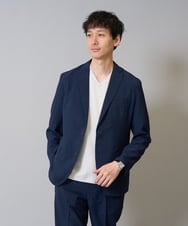 KHJHA79119 a.v.v MEN(アー・ヴェ・ヴェ) 【イージーケア/接触冷感】リライトテーラードジャケット【吸水速乾/UVカット/ストレッチ】 ネイビー
