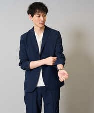 KHJHA79119 a.v.v MEN(アー・ヴェ・ヴェ) 【イージーケア/接触冷感】リライトテーラードジャケット【吸水速乾/UVカット/ストレッチ】 ネイビー