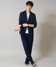 KHJHA79119 a.v.v MEN(アー・ヴェ・ヴェ) 【イージーケア/接触冷感】リライトテーラードジャケット【吸水速乾/UVカット/ストレッチ】 ネイビー