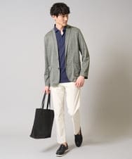 KHJHD53099 a.v.v MEN(アー・ヴェ・ヴェ) 【イージーケア/接触冷感】ブライト天竺シェイプジャケット【吸水速乾/UVカット】 グレー