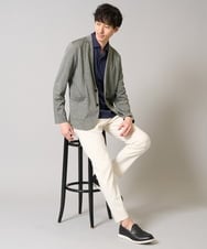 KHJHD53099 a.v.v MEN(アー・ヴェ・ヴェ) 【イージーケア/接触冷感】ブライト天竺シェイプジャケット【吸水速乾/UVカット】 グレー