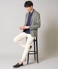 KHJHD53099 a.v.v MEN(アー・ヴェ・ヴェ) 【イージーケア/接触冷感】ブライト天竺シェイプジャケット【吸水速乾/UVカット】 グレー