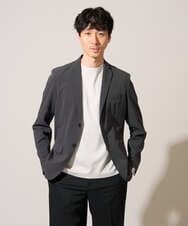 KHJHD75129 a.v.v MEN(アー・ヴェ・ヴェ) 【接触冷感/洗濯機で洗える/遮熱/毛玉・シワになりにくい/イージーケア/ストレッチ】ドットストレッチスマートジャケット ダークグレー