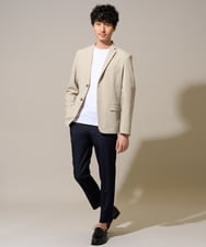 KHJHD75129 a.v.v MEN(アー・ヴェ・ヴェ) 【接触冷感/洗濯機で洗える/遮熱/毛玉・シワになりにくい/イージーケア/ストレッチ】ドットストレッチスマートジャケット ダークグレー