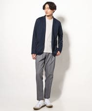 KHJHV53089 a.v.v MEN(アー・ヴェ・ヴェ) 【洗える/接触冷感】ブライト天竺サマージャケット【吸水速乾/UVカット】 グレー