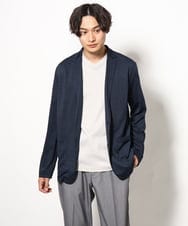 KHJHV53089 a.v.v MEN(アー・ヴェ・ヴェ) 【洗える/接触冷感】ブライト天竺サマージャケット【吸水速乾/UVカット】 グレー