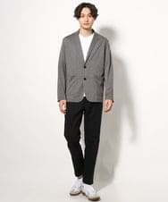 KHJHV53089 a.v.v MEN(アー・ヴェ・ヴェ) 【洗える/接触冷感】ブライト天竺サマージャケット【吸水速乾/UVカット】 グレー