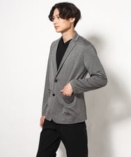 KHJHV53089 a.v.v MEN(アー・ヴェ・ヴェ) 【洗える/接触冷感】ブライト天竺サマージャケット【吸水速乾/UVカット】 グレー