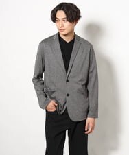 KHJHV53089 a.v.v MEN(アー・ヴェ・ヴェ) 【洗える/接触冷感】ブライト天竺サマージャケット【吸水速乾/UVカット】 グレー