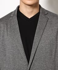 KHJHV53089 a.v.v MEN(アー・ヴェ・ヴェ) 【洗える/接触冷感】ブライト天竺サマージャケット【吸水速乾/UVカット】 グレー