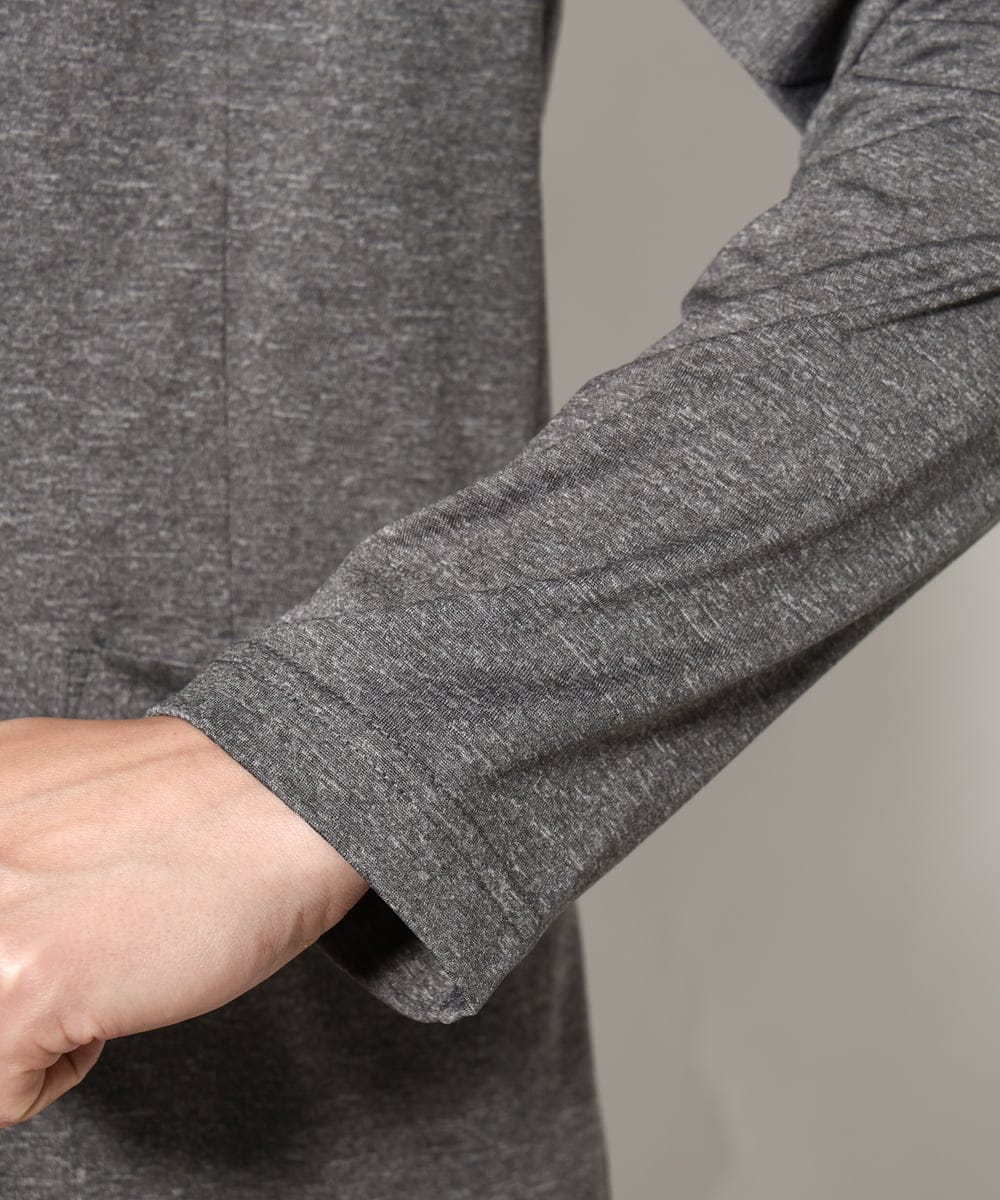 KHJHV53089 a.v.v MEN(アー・ヴェ・ヴェ) 【洗える/接触冷感】ブライト天竺サマージャケット【吸水速乾/UVカット】 グレー