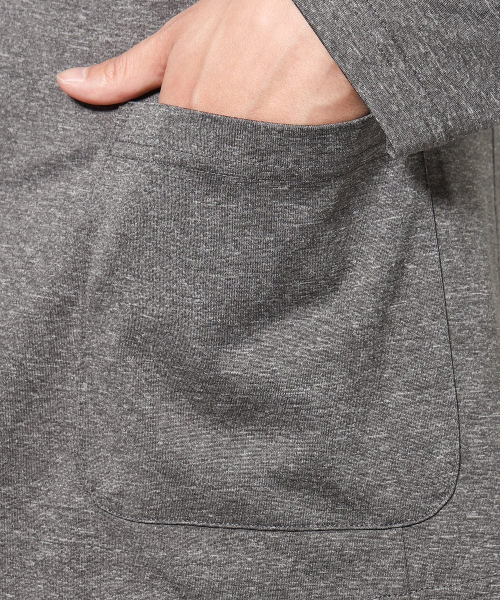 KHJHV53089 a.v.v MEN(アー・ヴェ・ヴェ) 【洗える/接触冷感】ブライト天竺サマージャケット【吸水速乾/UVカット】 グレー