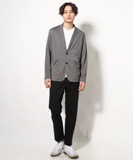 KHJHV53089 a.v.v MEN(アー・ヴェ・ヴェ) 【洗える/接触冷感】ブライト天竺サマージャケット【吸水速乾/UVカット】 グレー