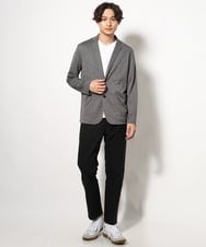 KHJHV53089 a.v.v MEN(アー・ヴェ・ヴェ) 【洗える/接触冷感】ブライト天竺サマージャケット【吸水速乾/UVカット】 グレー