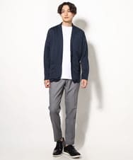 KHJHV53089 a.v.v MEN(アー・ヴェ・ヴェ) 【洗える/接触冷感】ブライト天竺サマージャケット【吸水速乾/UVカット】 グレー