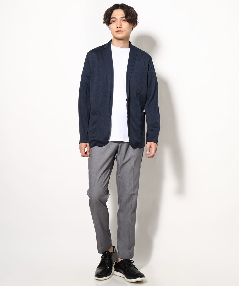 KHJHV53089 a.v.v MEN(アー・ヴェ・ヴェ) 【洗える/接触冷感】ブライト天竺サマージャケット【吸水速乾/UVカット】 グレー